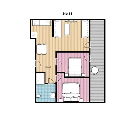 דירה Frei 4 Compact הינטרצארטן